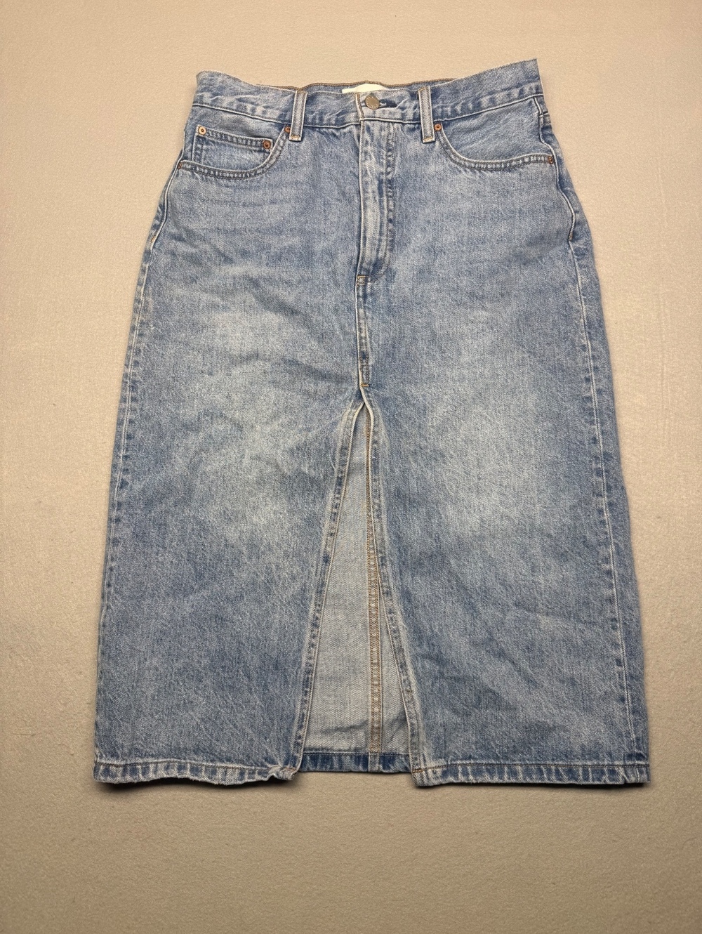Denim Forum The '90s Halle Skirt Women 29 Light Blue Denim